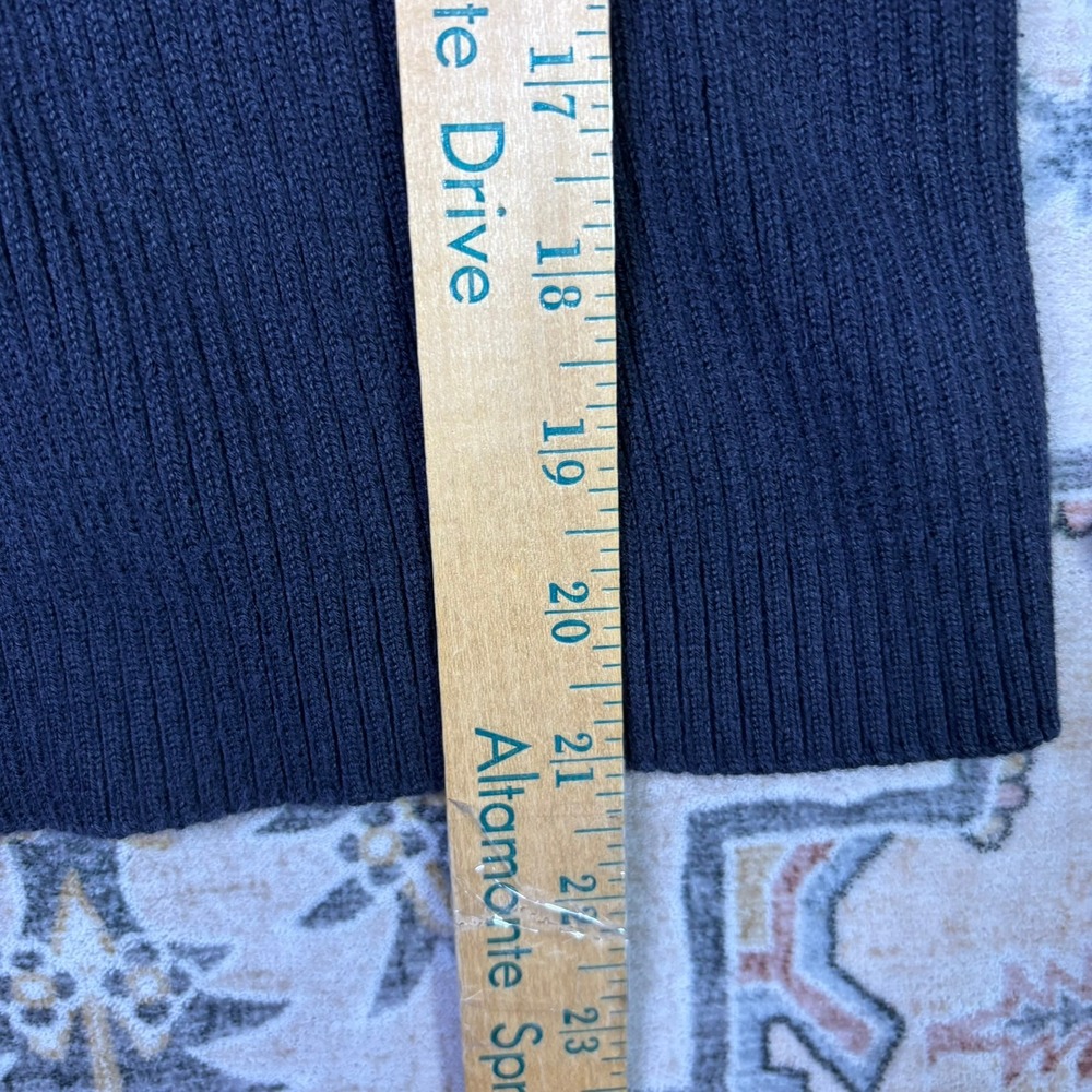 Vintage Polo Jeans Co Ralph Lauren Black Ribbed Mock Neck Sweater Flag Logo y2k - Picture 7 of 12